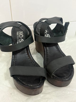 Sandalias de piel negras