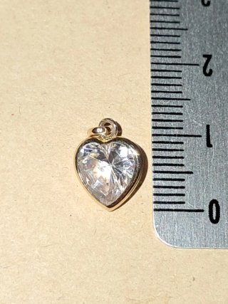 Colgante Corazón Oro 18k Circonita