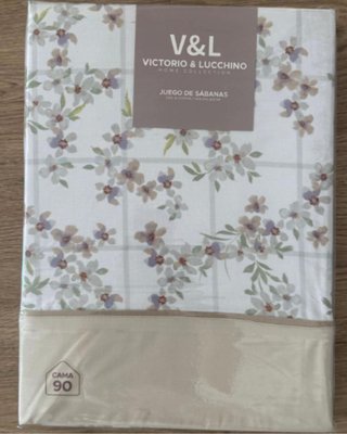 Sábanas V&L Gaia Beige Multicolor