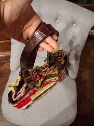 Borsa a tracolla a righe