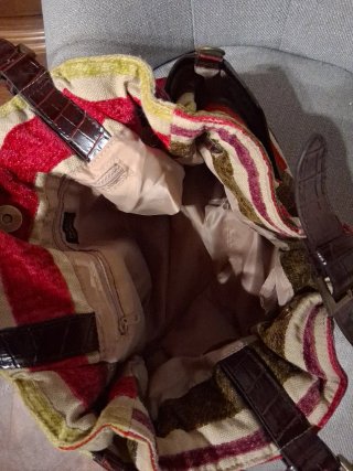 Borsa a tracolla a righe