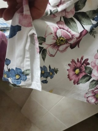 Blusa Estampada Flores Algodón Talla L