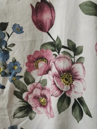 Blusa Estampada Flores Algodón Talla L
