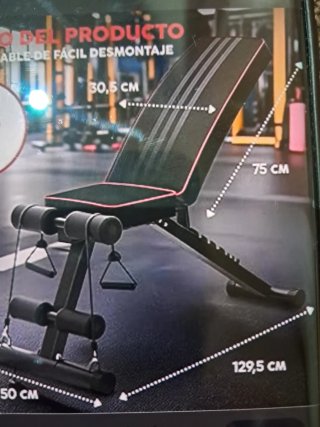 Banco de musculación con bandas elásticas