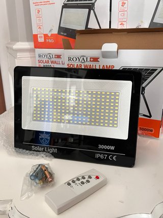 Faro Solare 3000W ROYALPLUS con Telecomando