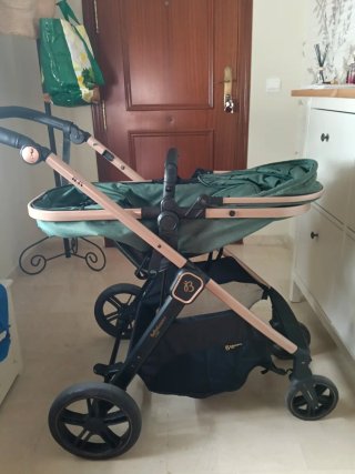 Silla de paseo Bebe - Verde y dorado
