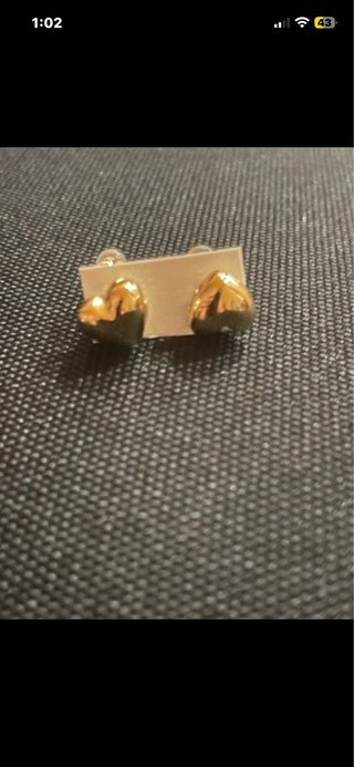 Pendientes Corazón Oro Laminado 14k