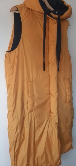Chaleco largo acolchado reversible