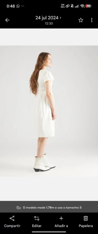 Vestido Pepe Jeans Branco Tamanho XL