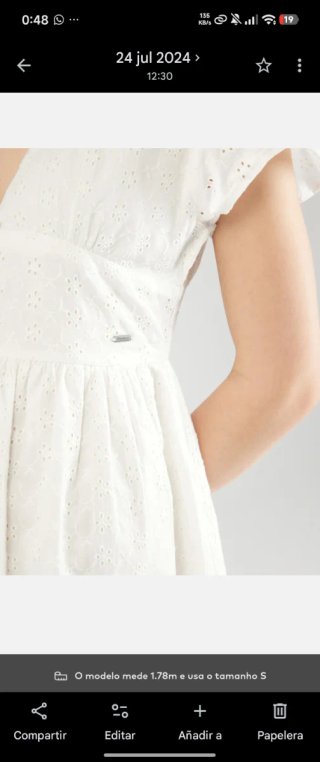 Vestido Pepe Jeans Branco Tamanho XL