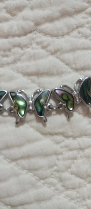 Pulsera Mariposas de concha de abulón.
