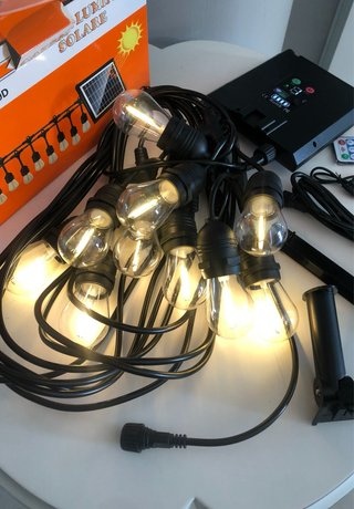 Catena Luminosa Solare 10m 10 Lampadine