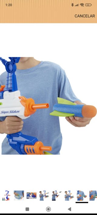 Pistola de agua y lanzamisiles Nerf