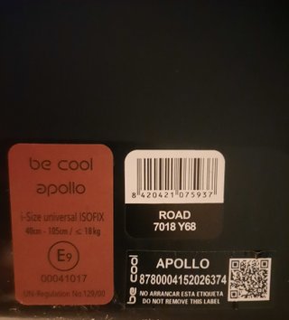 Silla coche Be Cool Apollo Isofix 40-105cm 360º