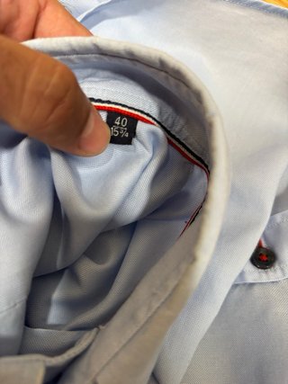 Camisa Tommy Hilfiger Azul Talla 40 | 15 3/4