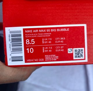 Nike Air Max 95 Big Bubble Negro/Rojo