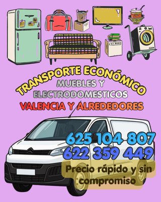 Transporte de muebles y electrodomésticos Valencia