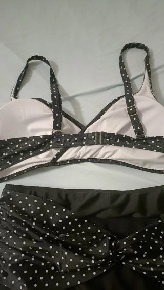 Bikini negro,con lunares blancos!