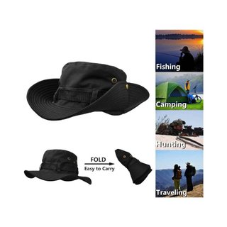 Gorro Pescador Negro con Cuerda | Sombrero Unisex