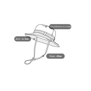 Gorro Pescador Negro con Cuerda | Sombrero Unisex