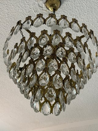 Lámpara araña cristal vintage