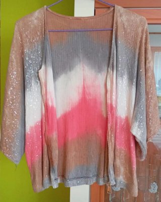 Blusa Cárdigan Moda Italy lentejuelas