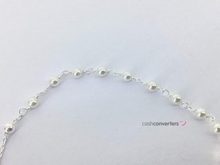 pulsera plata 925mm con piedra con perla