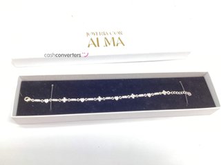 pulsera plata 925mm con piedra con circonita
