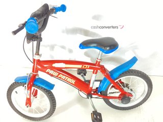 bicicleta niño paw patrol 14