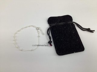 pulsera plata 925mm con piedra con perla