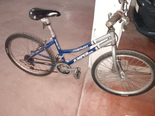 Bicicleta Topbike Blanca y Azul