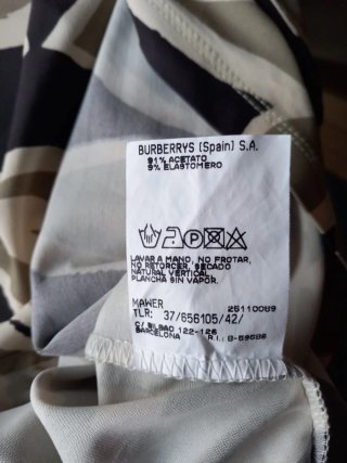 Top Burberry Talla 42 Beige/Marrón/Verde Oliva