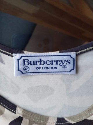 Top Burberry Talla 42 Beige/Marrón/Verde Oliva