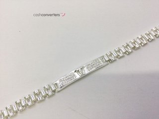 esclava plata 925mm con piedra con circonita