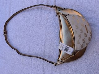 Bolso Michael Kors Beige y Dorado Nuevo