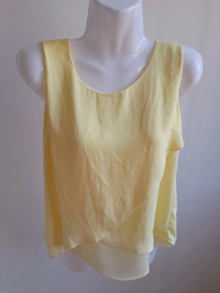 Camiseta sin mangas amarilla