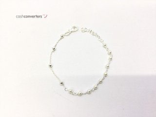 pulsera plata 925mm con piedra con perla