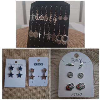 Conjunto de pendientes variados