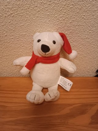 Peluche Oso Polar Navideño