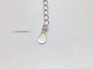 collar plata 925mm con piedra con circonita, 22cm