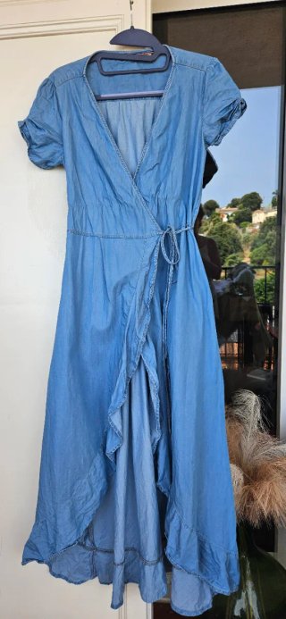 Vestido cruzado tejano Salsa fluido