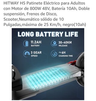 Patinete Eléctrico Hitway H5