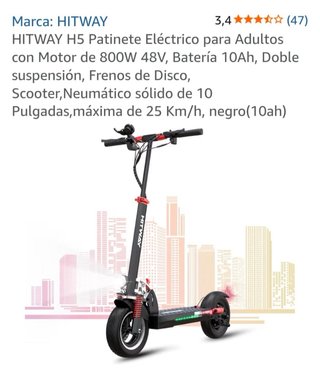 Patinete Eléctrico Hitway H5