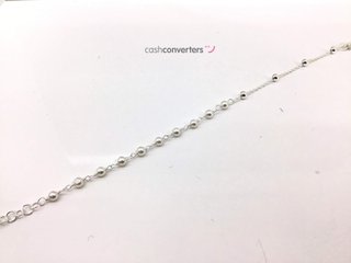 pulsera plata 925mm con piedra con perla