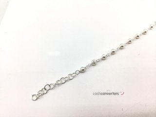 pulsera plata 925mm con piedra con perla