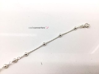pulsera plata 925mm con piedra con perla
