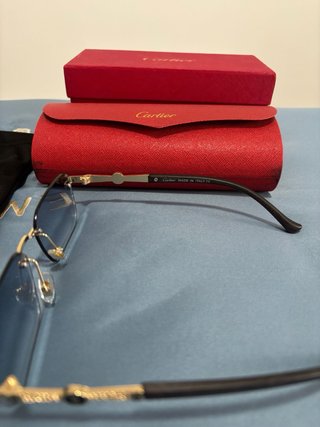Gafas de Sol Cartier Azules y Doradas