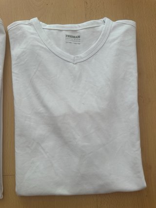 Camiseta Zeeman Algodón Manga Larga Blanca Talla M
