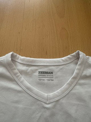 Camiseta Zeeman Algodón Manga Larga Blanca Talla M