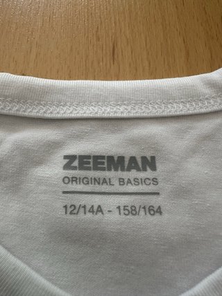 Camiseta Zeeman Algodón Manga Larga Blanca Talla M
